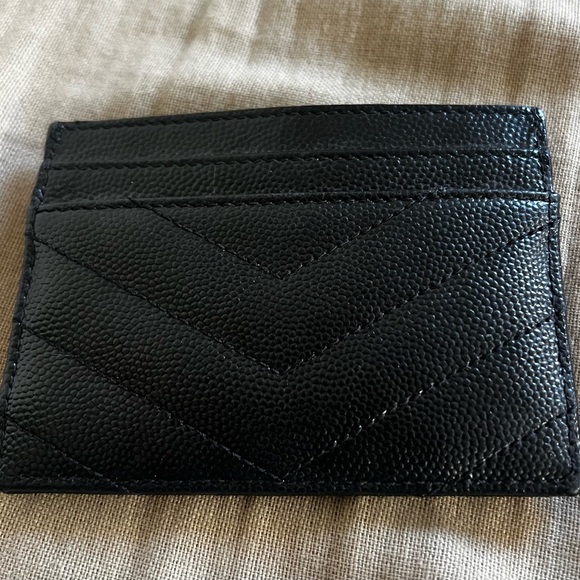 Saint Laurent YSL Quilted Leather Cassandre Matelasse Card Case Holder Wallet - Picture 2 of 15